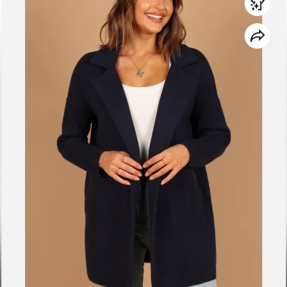 Petal & Pup Lenore Coatigan, Navy Blue, Size S/M